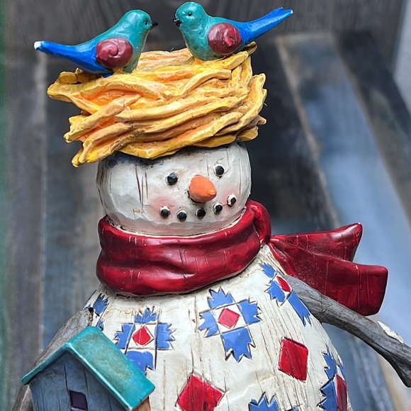 🌾 Jim Shore Vintage 2003 HEARTWOOD CREEK “ Winter’s Haven” Snowman - Picture 12 of 12